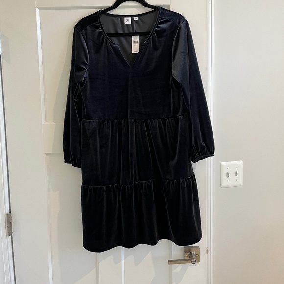 NWT Navy Velour GAP Dress - Size M - Picture 1 of 2